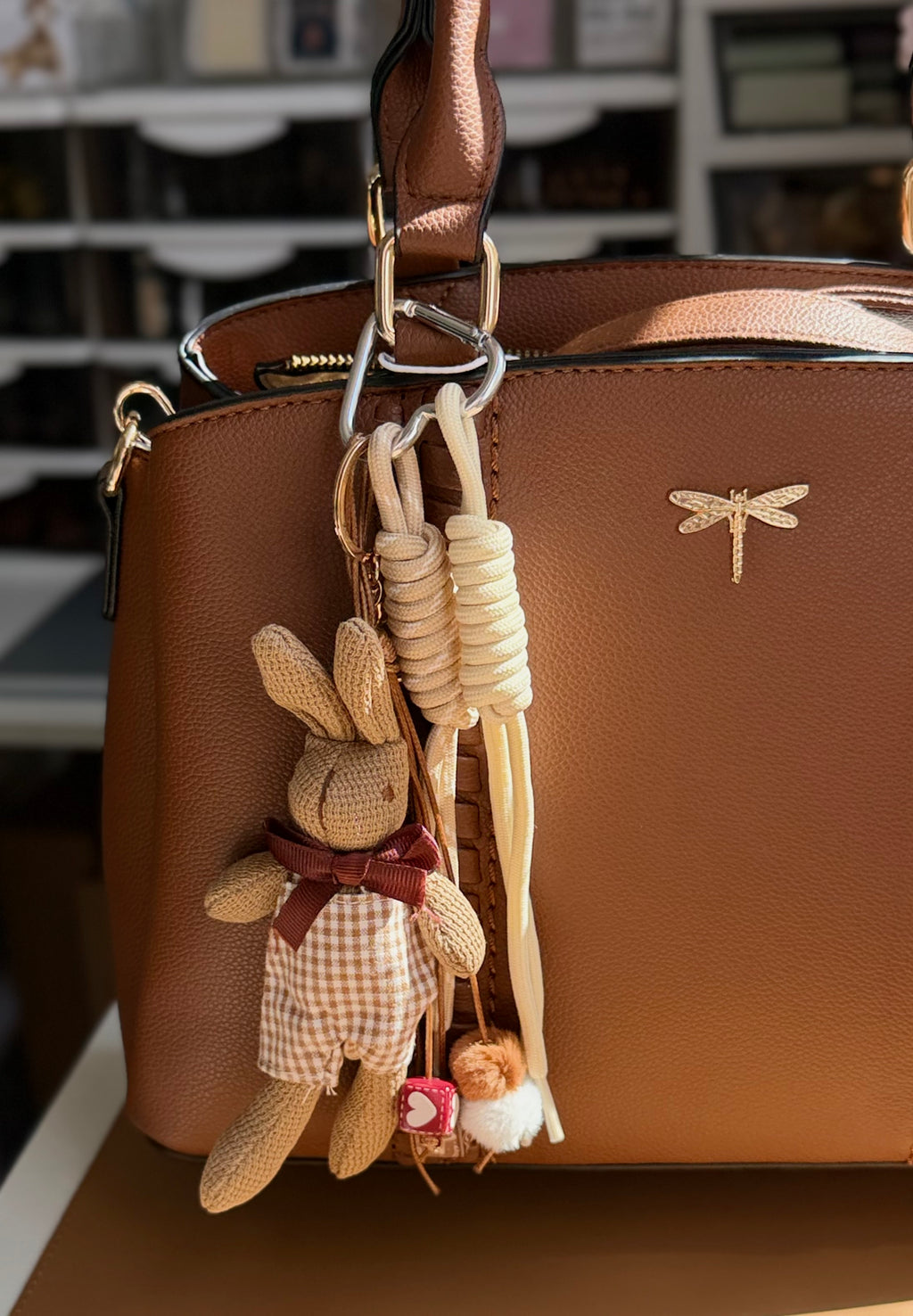 Cozy Bunny Bag Charm 🐰🤎