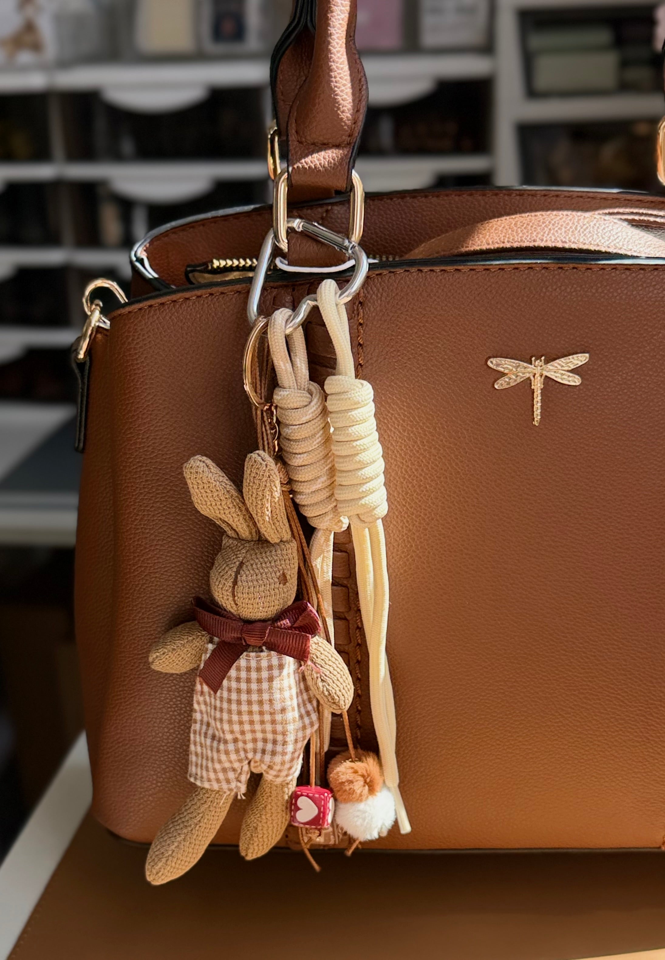 Cozy Bunny Bag Charm 🐰🤎