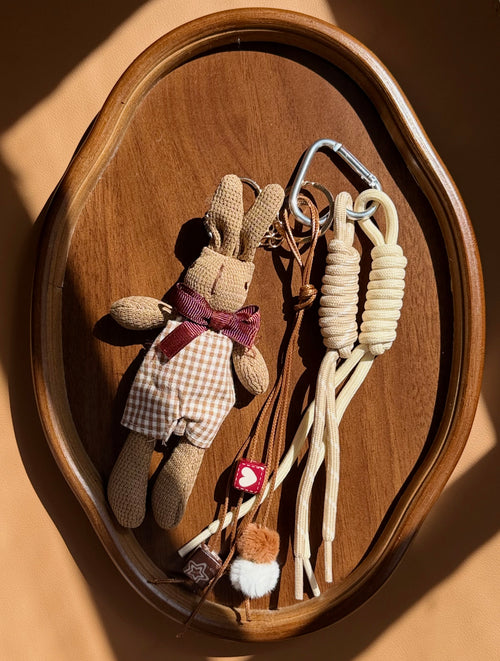 Cozy Bunny Bag Charm 🐰🤎