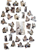 Aesthetic reading stickers for cozy book lovers 🤎-30pcs